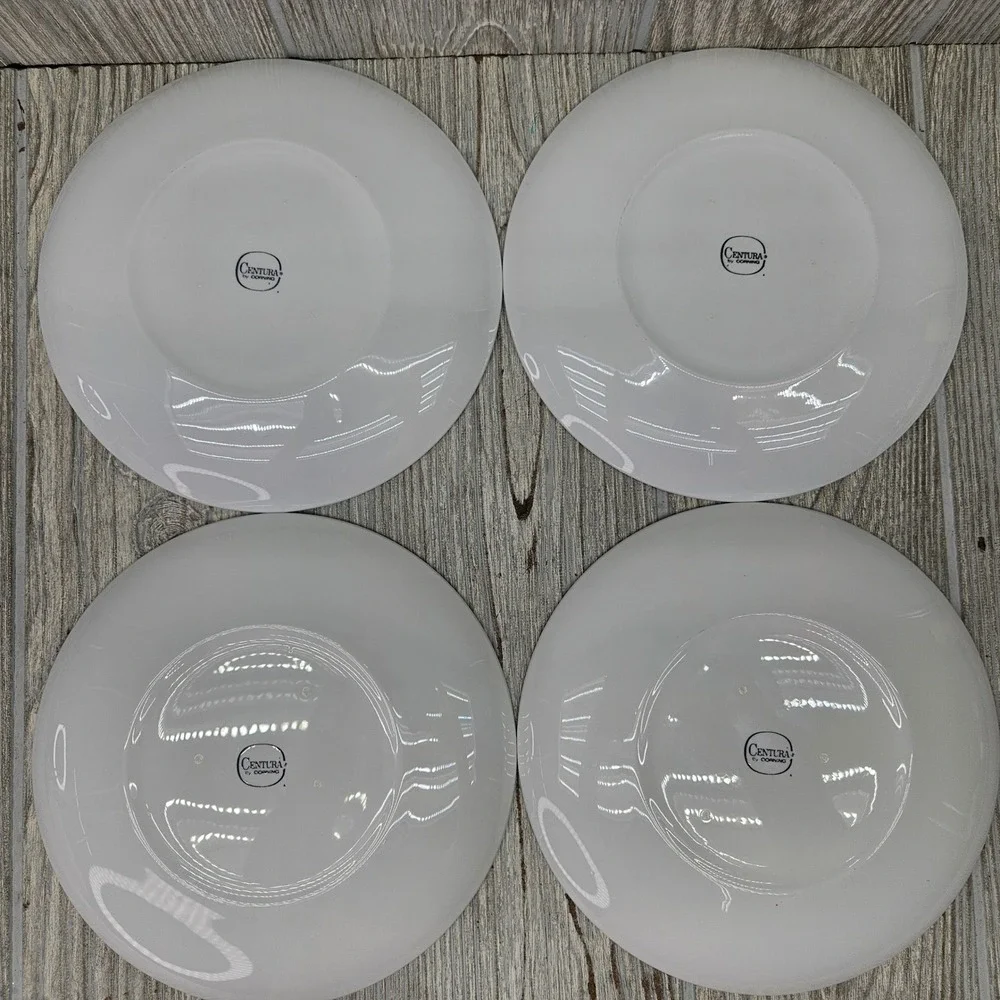 Centura by Corning Corelle White Coupe Discontinued Bread & Butter Plates Set 4